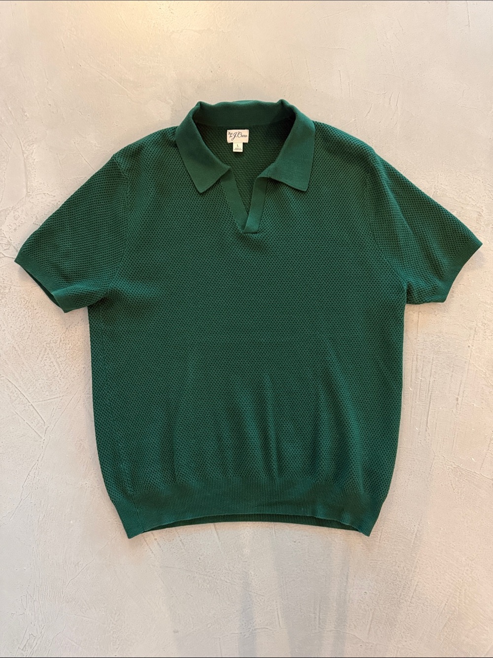 Men’s J Crew Short Sleeve Knit Polo - Green
